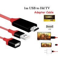 3 in 1 HD 2.0 4K 60FPS HD 1080P 2M Mirroring Cable Phone to TV HDTV HD Converter Adapter USB Cable F