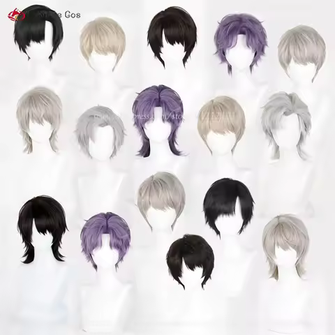 Rafayel Zayne Xavier Sylus Caleb Cosplay Wig Unisex Short Anime Wig Heat Resistant Synthetic Hair Ha