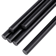 BENECREAT 6Pcs 11.8Inch Length Black Acetal Copolymer Rod 0.39Inch Diameter, Round Acetal Rod Acetal