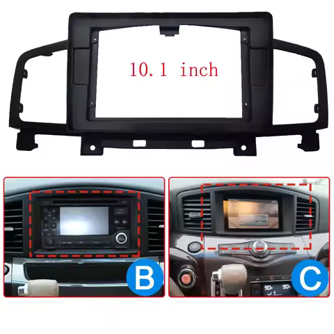 Car Radio Fascias Frame For Nissan Quest Elgrand E52 2011-2016 10 inch Stereo Panel Wiring Harness P