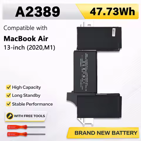 PowerHub A2389 Laptop Battery For MacBook Air 13" A2337 M1 2020 EMC3598 MGN63LL MGN73LL 47.73Wh 11.4