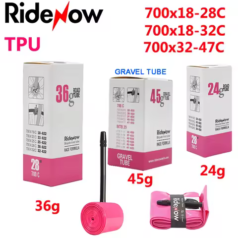 RideNow ROAD Bicycle TPU Inner Tube 700x18 23 25 28 30 32 Tire Camera gravel MTB 29x1.5 1.75 Bike Ty