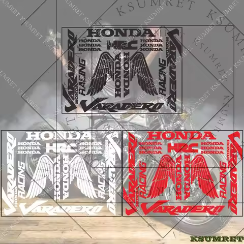 For Honda Varadero Sticker Motorcycle Stickers Logo Racing Tank HRC Helmet Exhaust Accessories Water