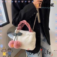 DAPHNE Plush Bag, Soft Plush  Luxury Casual Shoulder Bag, Large Capacity Travel Messenger Bag