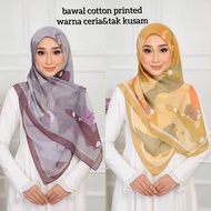 TUDUNG BAWAL COTTON PRINTED/CORAK BIDANG 45