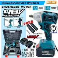 READYS TOCK !!! RICHDA 48V BRUSHLESS CORDLESS IMPACT WRENCH 1PC BATTERY 2 SPEED FUNCTION / GERUDI IM