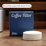 Bincoo Coffee Filter Paper Round Coffee Filter Paper Coffee Machine Handle Round Powder Bowl Filter 