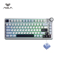 AULA AU75 Esports Gaming Mechanical Keyboard Three Mode 81 Keys PBT Keycap Hot Swappable RGB PC Desk