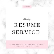 RESUME SERVICE/EDIT/UPDATE