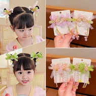ribbon hair clip ribbon hair clip for kids hair ribbon for woman Antique Children's Headdress Chines