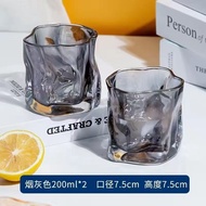 Colorful Water Cup High-value ins Twisted Glass Origami Glass Glass Whiskey Glass Beer Glass Pleated