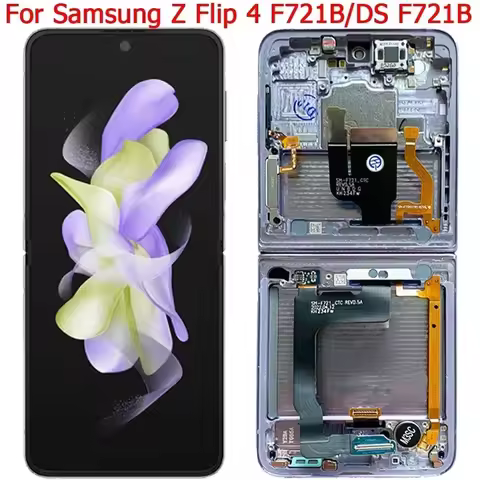 Z Flip 4 Inner Screen F721B F721U LCD Display For Samsung Z Flip 4 Inner Screen LCD Display With Fra