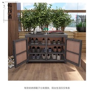 HY-JD Guangtu Cabinet Rattan Cabinet Waterproof Shoe Cabinet Storage Sundries Cabinet Simple Cabinet Restaurant Storage