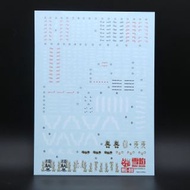 MG Shin Musha Gundam neon decal 真武者頑馱無 戰國之陣 高達螢光水貼