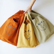 棉質 大型環保購物袋 可收納 背心袋 胖羊先生 10色