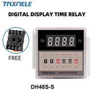 DH48S-S Digital Time Delay Relay Programmable Double Relay Switch  Repeat cycle time timing relay DC