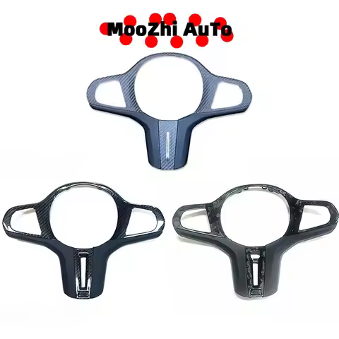 Carbon Fiber Steering Wheel Cover Trim Decor For BMW 5 6 7 8 Series Sport X3 X4 X5 X6 X7 G01 G02 G05