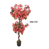 Pokok Bunga Kertas Bonsai Peach Hiasan / Premium Artificial Bougainvillea Peach Bonsai tree Flower D