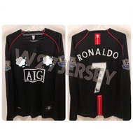 RETRO JERSEY - IVU AWAY LONGSLEEVE 2007-2008 Ronaldo name player + Patch EPL 06/07 Champions