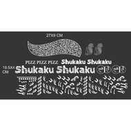 Pizz Shukaku sticker for Fixed Gear bike frame
