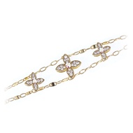 P012 - 4Leaf Clover Bracelet - 18cm Length ( Adjustable )