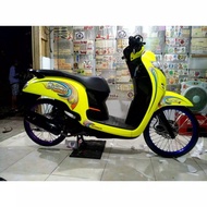 Striping sticker new scoopy variasi kuning pilihan sticker
