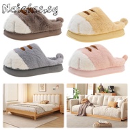 3D Cat Paw Plush Slippers Furry Paw Couple Slippers Anti Slip for Indoor Bedroom