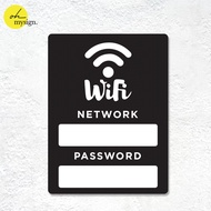 Acrylic Board WiFi Sign Board Write Password