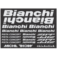 Bianchi Zip Miche 22 pcs decals set frame cycling sticker for fixie road bike mountain bike