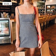 Toplyshop - COD Korean Square Mini Dress / Dres Pesta / Dress Pensil look vintage / Dres Formal / D
