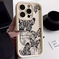 Casing For Realme C53 N53 C51 C55 C2 10 4G 2 11 4G Narzo 50 5G Kotak telefon kupu-kupu antik silikon