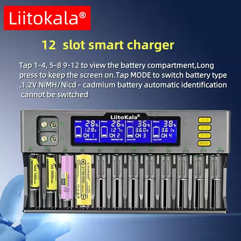 LiitoKala Lii-202 Lii-402 Lii-S12 Lii-S8 Lii-S2 3.7V 18650 18350 26650 14500 16340 NiMH lithium batt