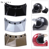 [Devoko] 5-Snap Helmet Peak Open Shield Retro Motorcycle Helmet Sun Visor Protective Shield
