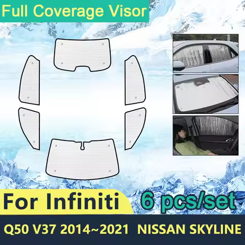 Full Cover Sunshades For Infiniti Q50 V37 2014~2021 Nissan Skyline Car Windshield Accessories Sun Pr