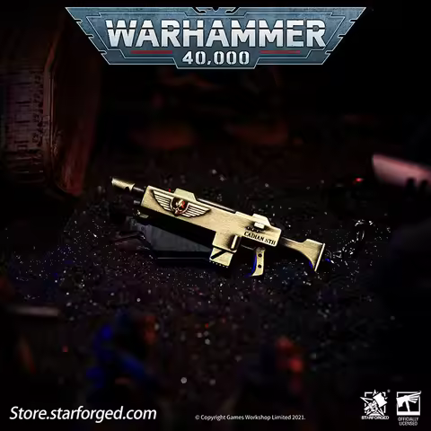 Starforged Warhammer 40K Astra Militarum Lasgun Peripheral Pendant Keychain Game Accessories Car Key