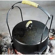 Pig Iron Ding Pot Ding Pot Old-Fashioned Ding Pot Cast Iron Cooking Iron Pot Firewood Integrated Top Pot Thickened Hanging Pot Top Pot