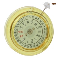 LONNGMY Cal.8205 Watch Movement, Gold Dual Calendar 3 Hands Dual Day Date Movement, Metal Automatic 