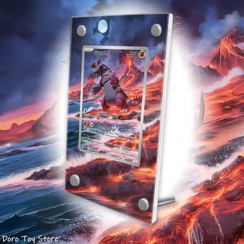 Art Display For Pokemon Cards Display Groudon PTCG Anime Game PSA Expand Art Gifts Self Made Acrylic