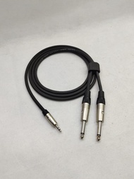 kabel aux audio canare 2meter plus jack 3.5mm to 2akai/2rca/2xlr male - 3.5mm to akai m