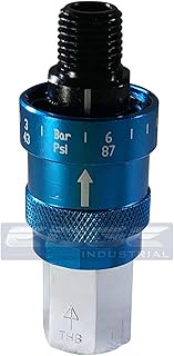 EDGE INDUSTRIAL Adjustable in-LINE Pressure Regulator Pneumatic Tools, 1/4" NPT, Connects Directly t