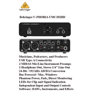 Behringer U-PHORIA UMC202HD Sound Card - USB 2.0 Audio Interface