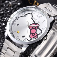 Jam Tangan Hello Kitty Quartz Kartun Wanita Jam Tangan Keluli Tahan Karat Fesyen Wanita Jam Tangan Q