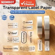 Niimbot D11 D110 D101 Transparent Label Paper Waterproof Sticker