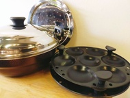 Oxford Hard Anodized Multi Kadai Idli Pot Non Stick 14 kuzhi