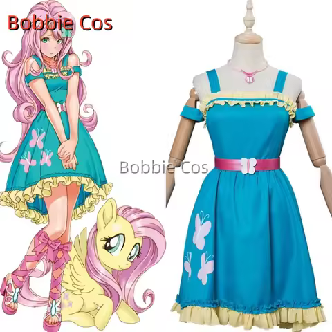 Fluttershy Cosplay Costume Halloween Christmas Comic con Game Anime Party Customized Clothes