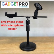 Live Voice Professional Phone Stand With Mic Holder For FB live TikTok Live Chat