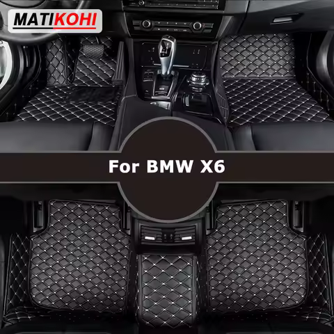 MATIKOHI Custom Car Floor Mats For BMW X6 E71 E72 F16 F86 G06 G96 Auto Carpets Foot Coche Accessorie