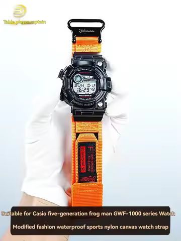 For Casio G-SHOCK Series 5th Generation Frogman Watch 3184 GWF-1000 Modified Nylon Canvas Strap Acce