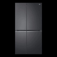 LG Subscribe 694L Side-by-Side Fridge in Matt Black Finish PuriCare Rent To Own GC-B257SQVL
