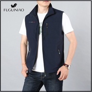 Fuguiniao ผู้ชายเสื้อยืดผ้าฝ้ายสาเหตุเสื้อกั๊กสำหรับพ่อ M-6XL